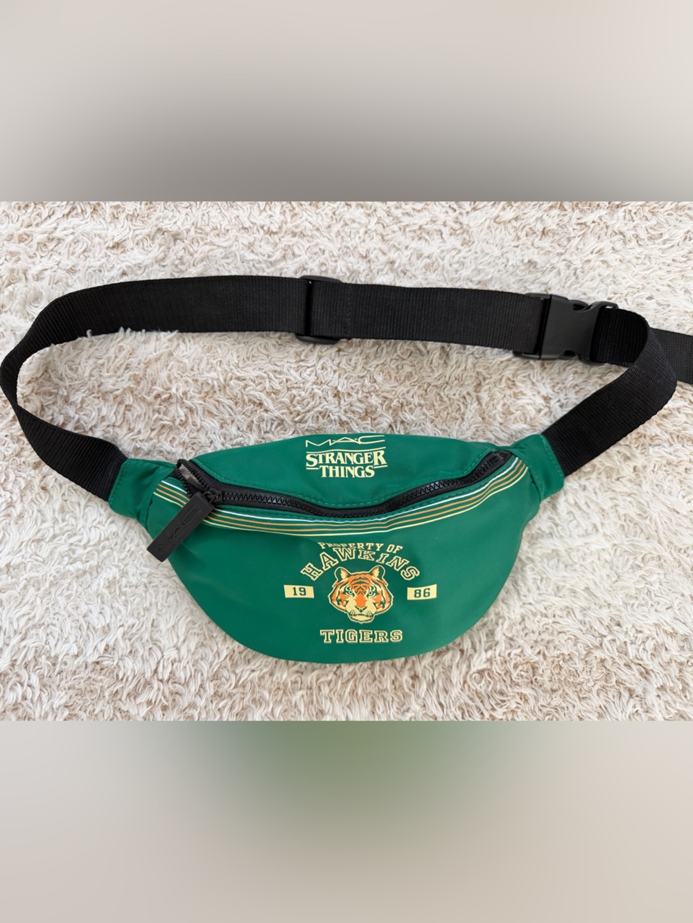 MAC Cosmetics Stranger Things Green Hawkins Tigers Belt Bag